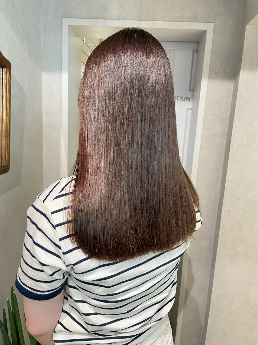 セミロング カラー トリートメント カット ヘアカラー ナチュラル透明感🌱 小山美樹子のヘアスタイル
