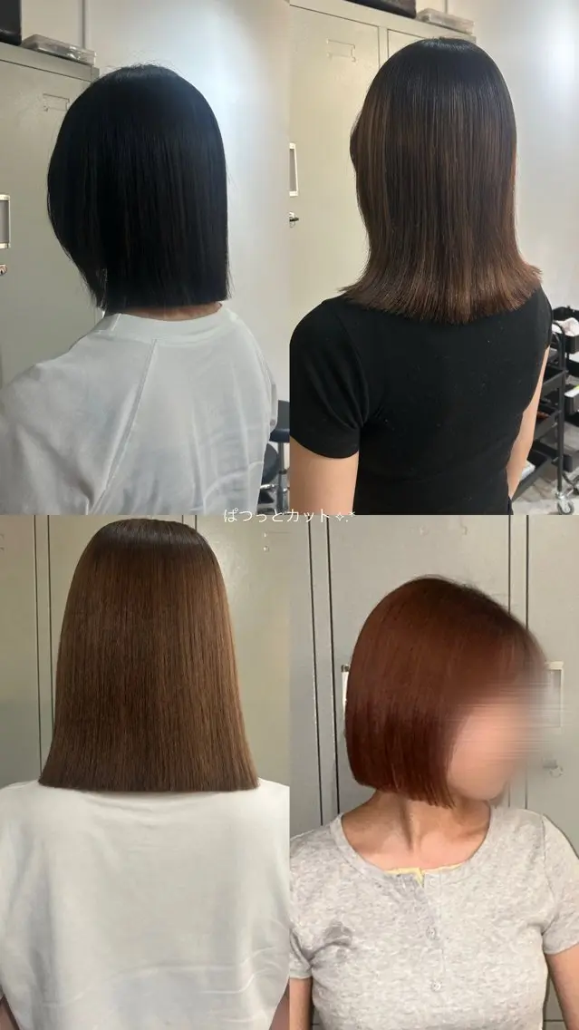 ミディアム ボブ カット トリートメント 🩷透明感カラー 🩷レイヤー･ボブのヘアスタイル