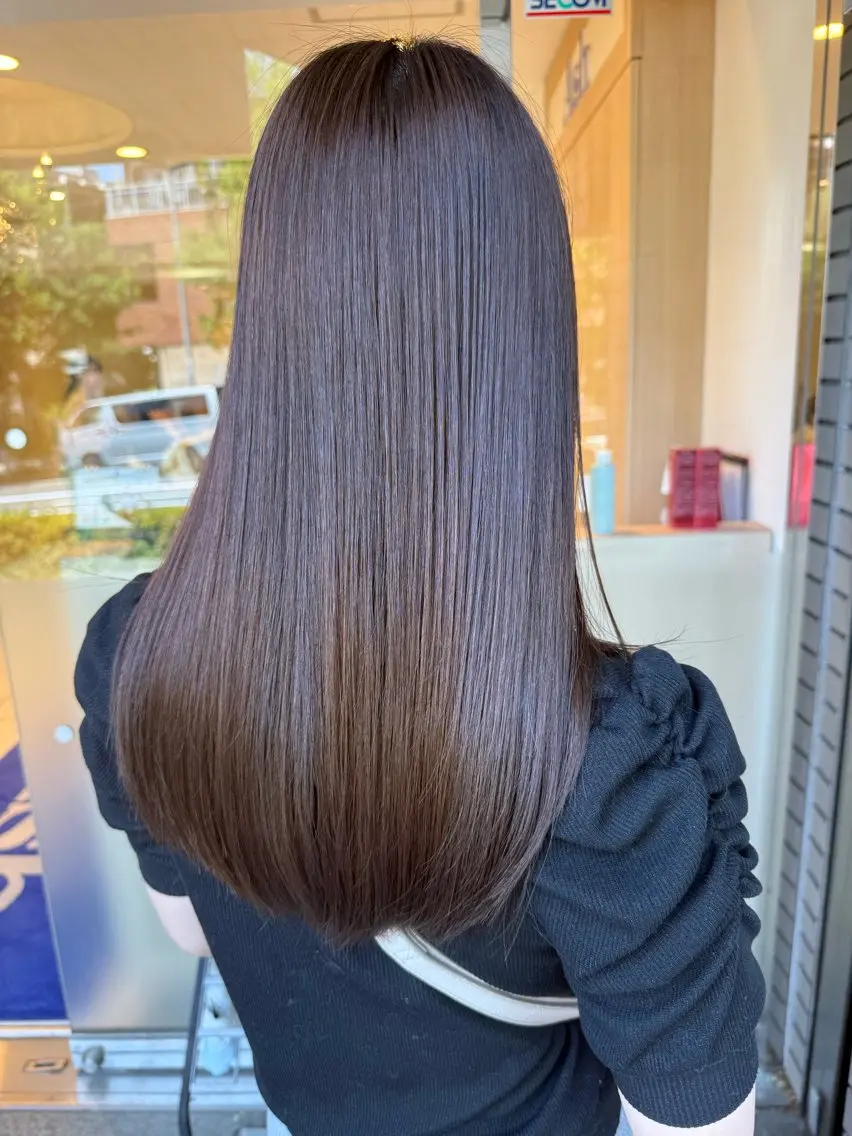 ロング ヘアカラー トリートメント 髪質改善カラー💎 オオネヨシナリのヘアスタイル