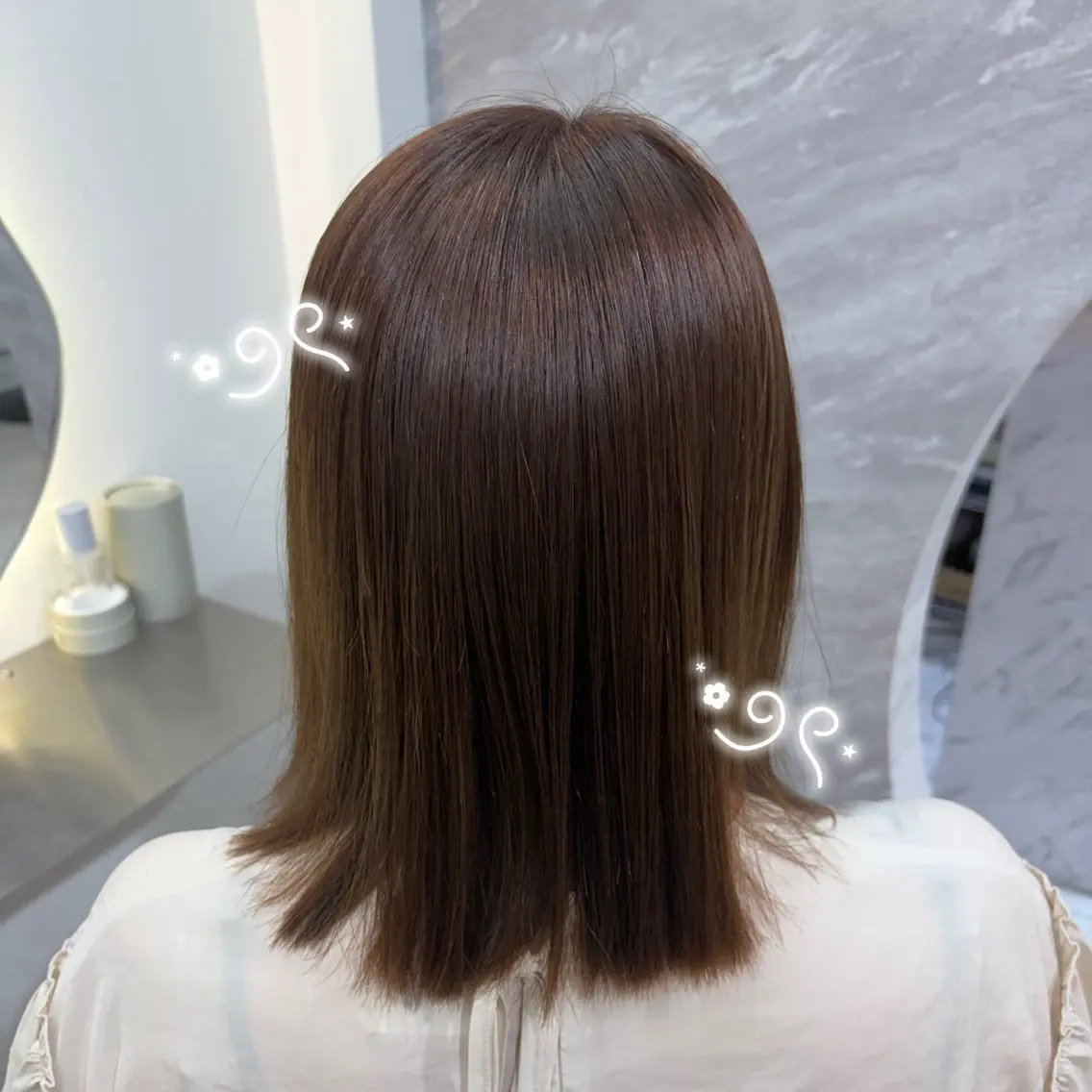 ミディアム カラー ヘアアレンジ ヘアカラー 🩷ワンカラーモデル / れいな🩷のヘアスタイル