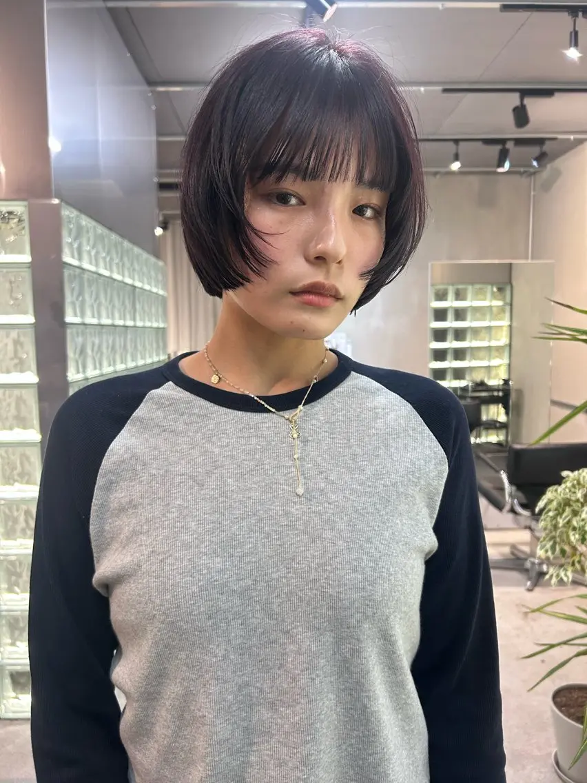 ショート ボブ 顔周りカット WA KOのヘアスタイル