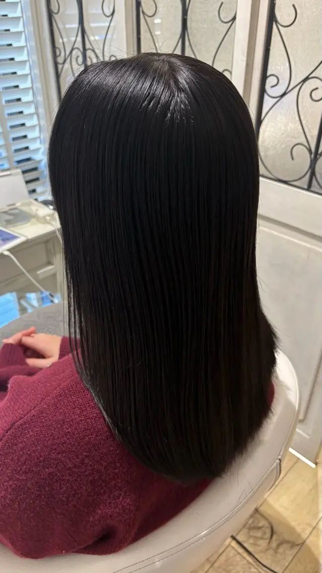セミロング カラー 似合わせ 顔周りYUUGAのヘアスタイル