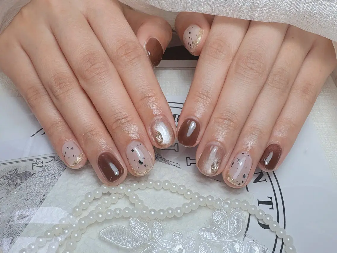 ネイル フレンチネイル ジェルネイル ガラスフレンチ 韓国ネイル マグネットネイル ハンドネイル ハンドケア Nail Jolieのネイルデザイン