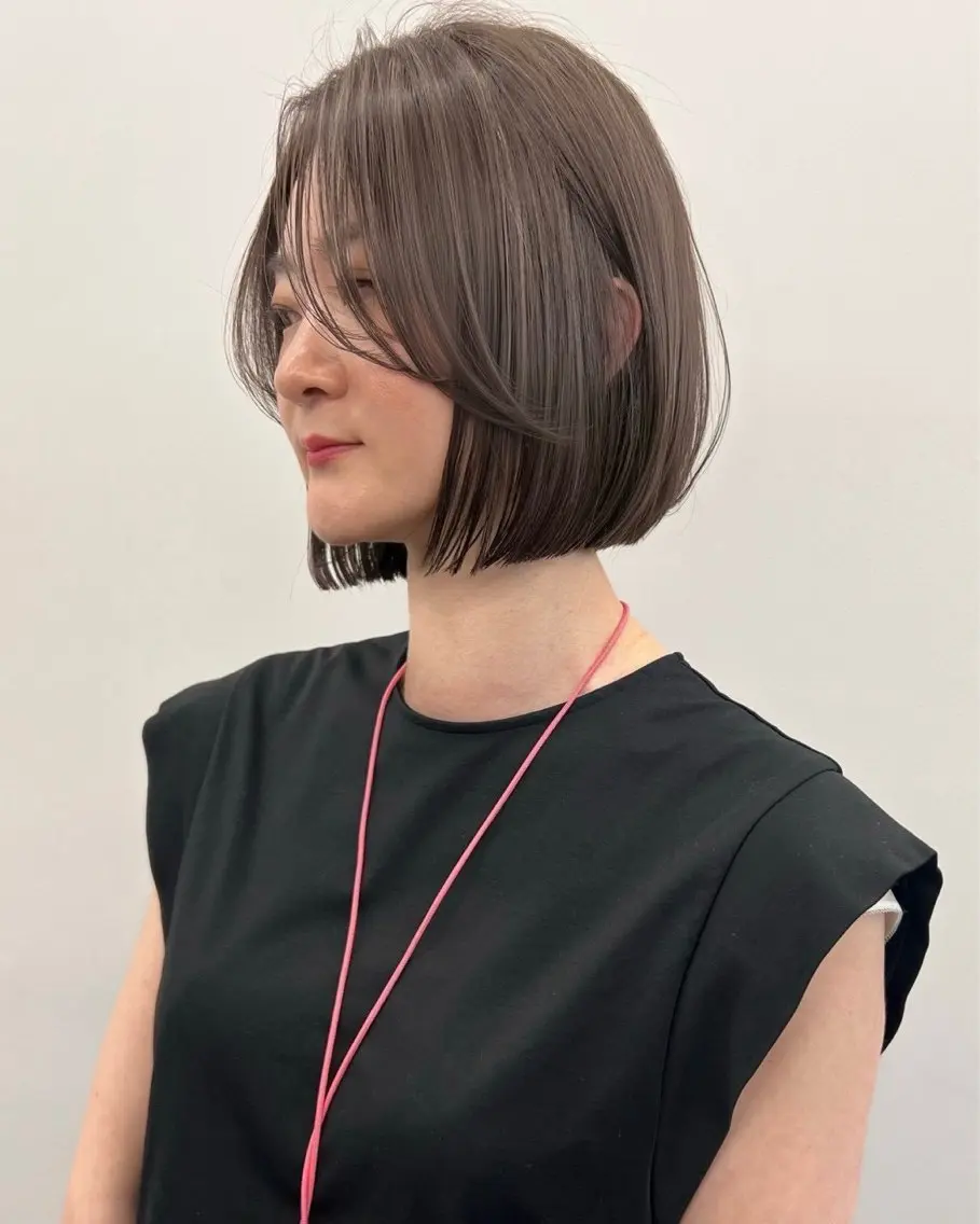 セミロング カラー ヘアアレンジ ヘアカラー トリートメント 🫧透明感カラー/ Wカラー🫧namiのヘアスタイル