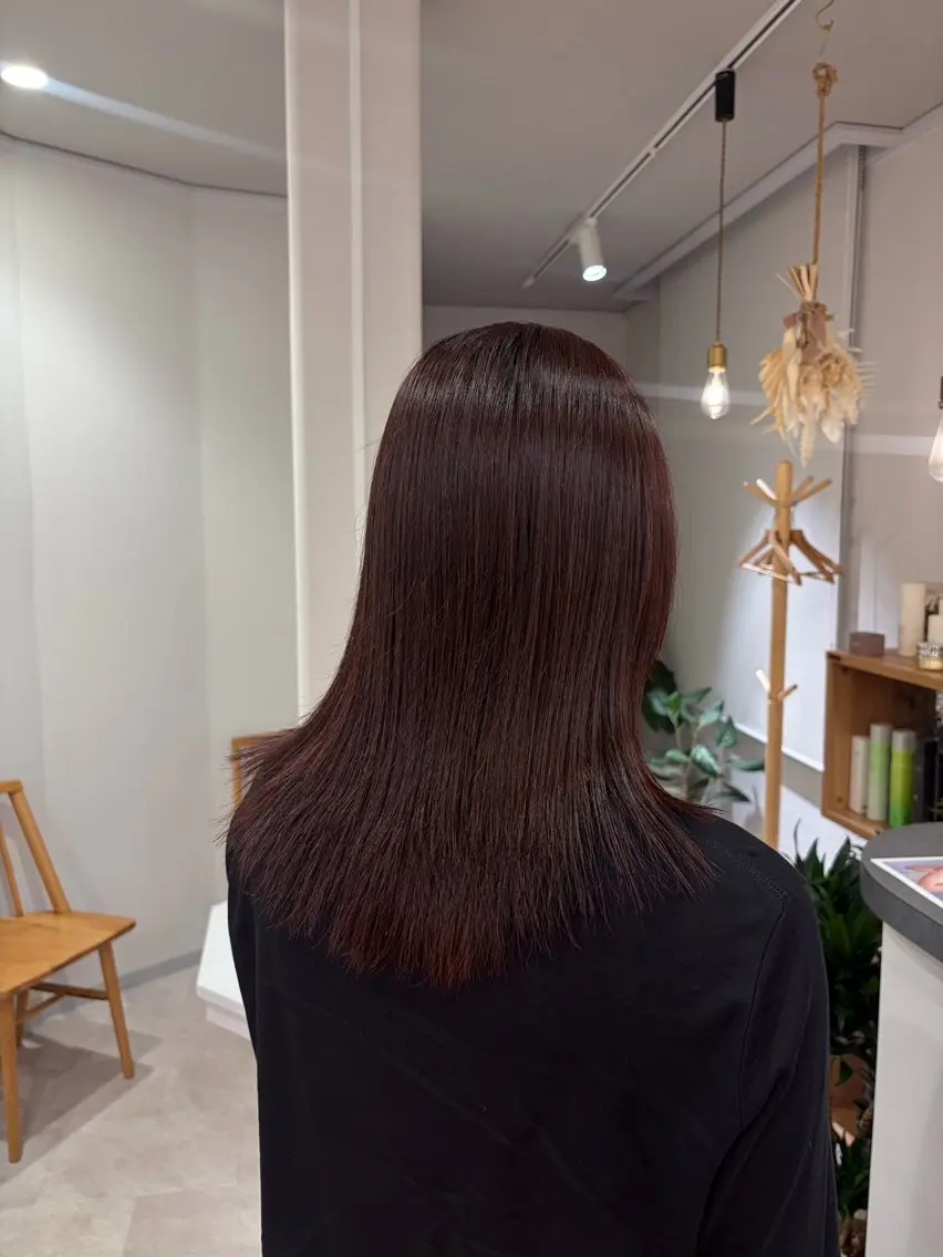 セミロング カラー ヘアカラー yu riのヘアスタイル