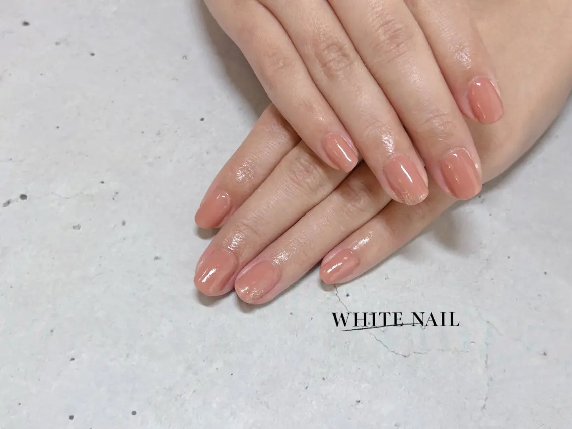 ネイル ワンカラーネイル ハンドネイル WHITE NAIL ホワイトネイルのネイルデザイン