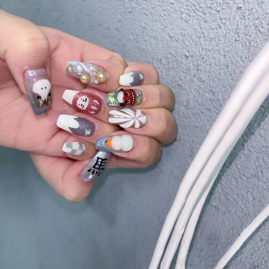ネイル オーロラネイル フットネイル フレンチネイル ガラスフレンチ 氷ネイル・うるうるネイル ハンドネイル Lance nailのネイルデザイン