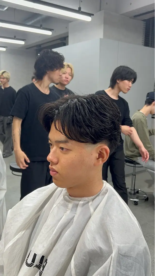 パーマ メンズ フェードカット フェザーパーマ メンズパーマ カット パーマ 🔥メンズ特化🔥 匠翔のヘアスタイル