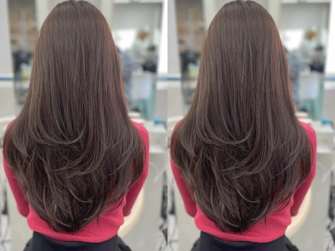 ロング カラー レイヤー/縮毛矯正 マスター✨️タケルのヘアスタイル