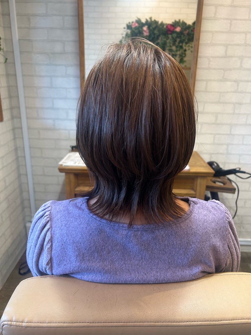 セミロング レイヤーカット 🐤 ゆい🐓のヘアスタイル