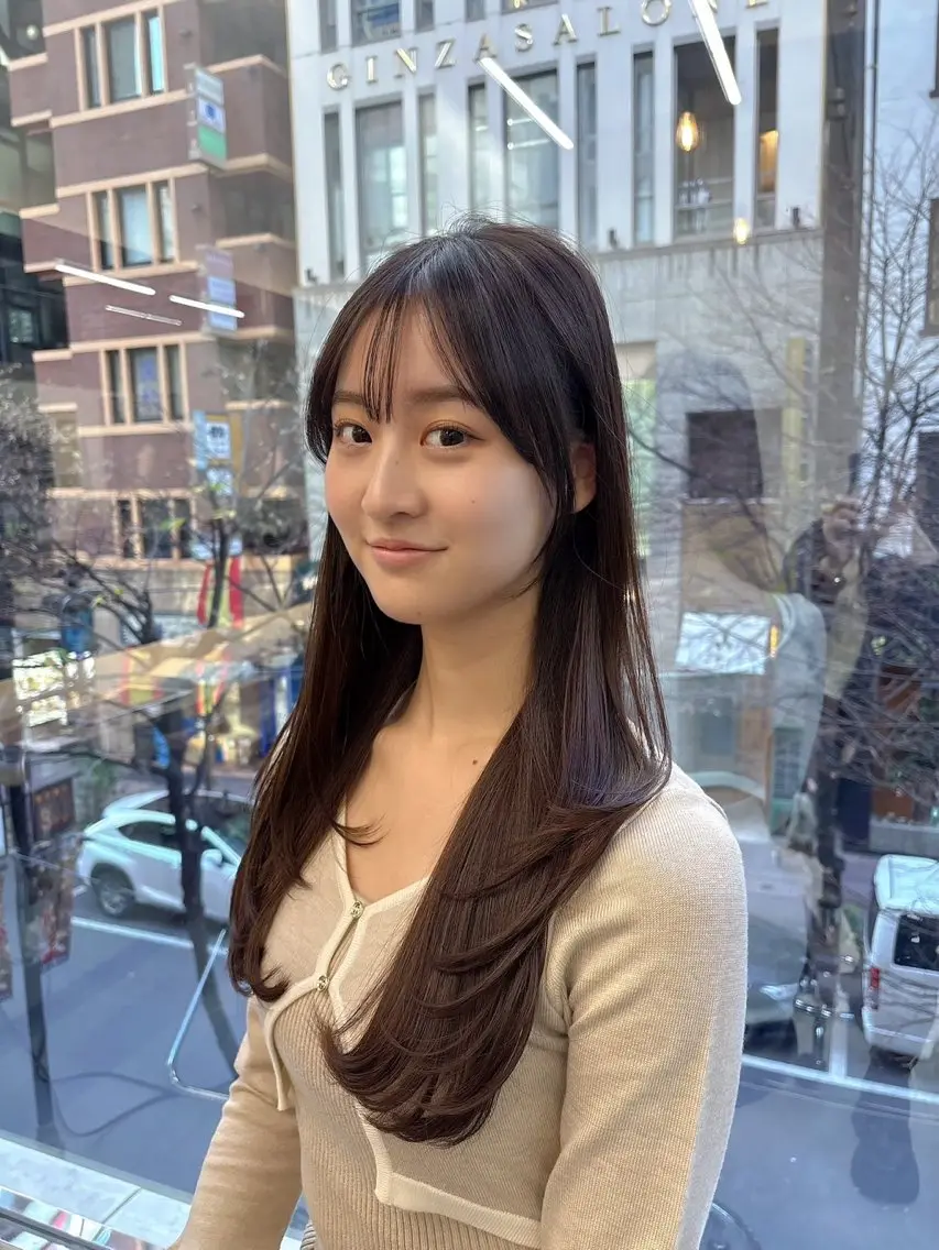 カラー 𝐀𝐑𝐈𝐒𝐀 🎀‎🤍銀座美容室のヘアスタイル