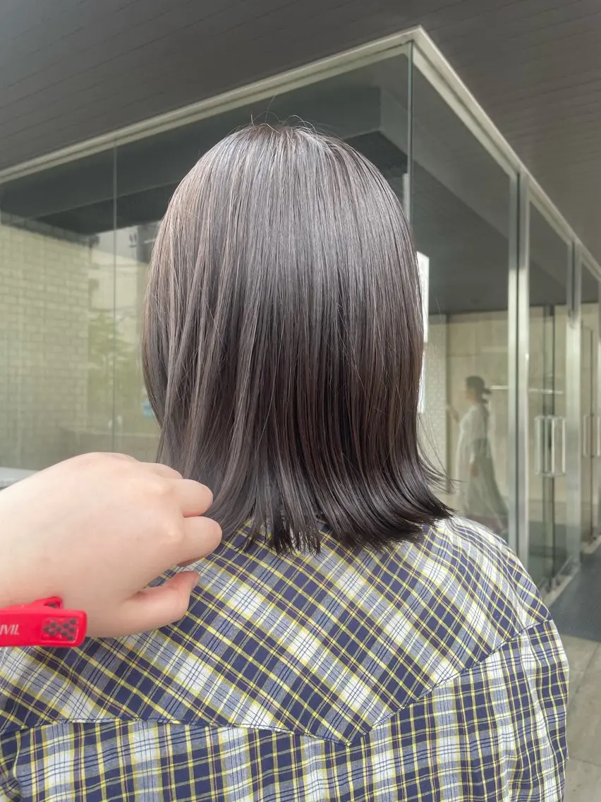 カラー ブラウンカラー オリーブブラウン トリートメント ROMEO京橋 タナカユアンのヘアスタイル