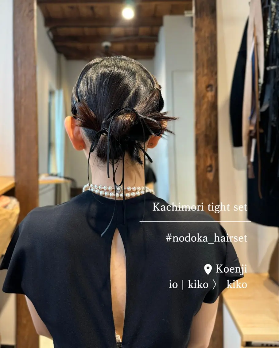 ミディアム ヘアアレンジ ヘアセット お呼ばれセット🕊️ 高円寺/太田和のヘアスタイル