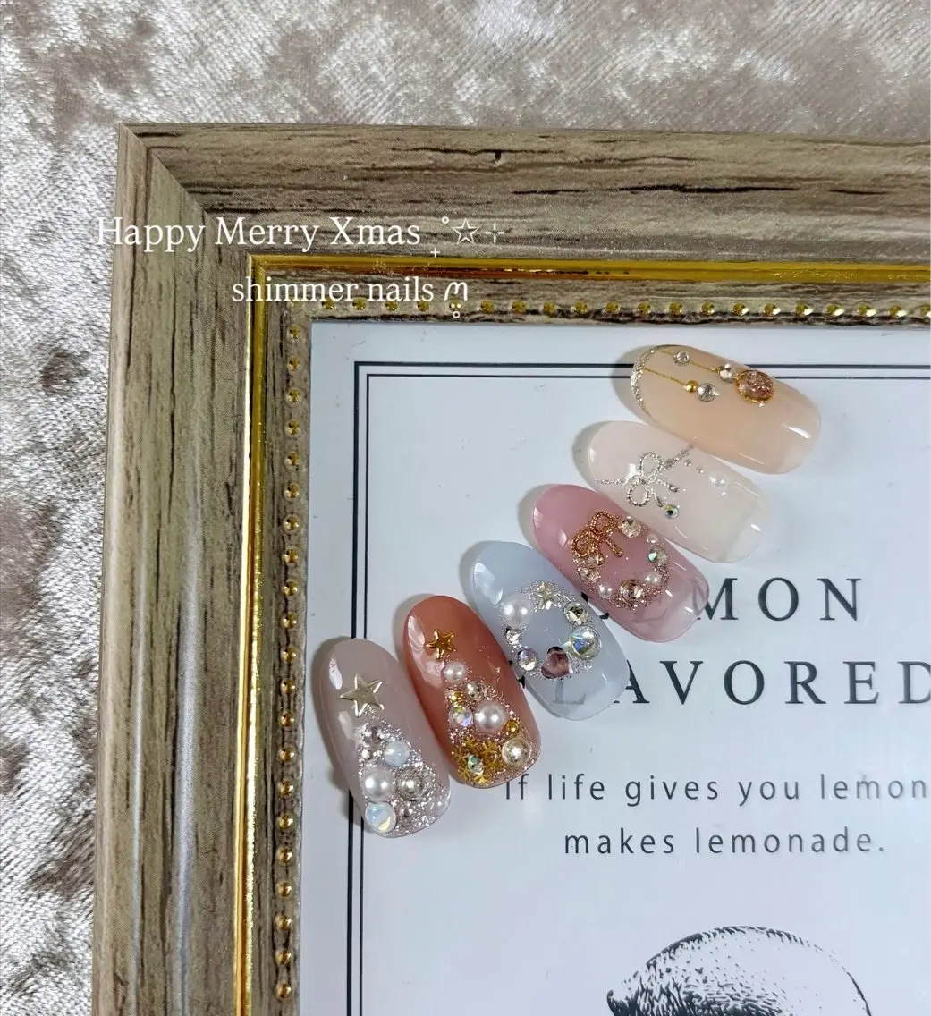 ネイル アートネイル 冬ネイル クリスマス shimmer nailsのネイルデザイン