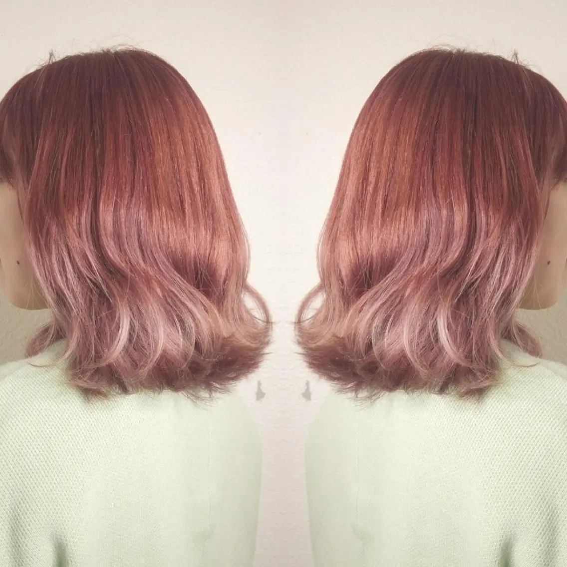 ミディアム カラー ヘアアレンジ ブリーチ カット ヘアカラー トリートメント 竹内啓太 ボブのヘアスタイル