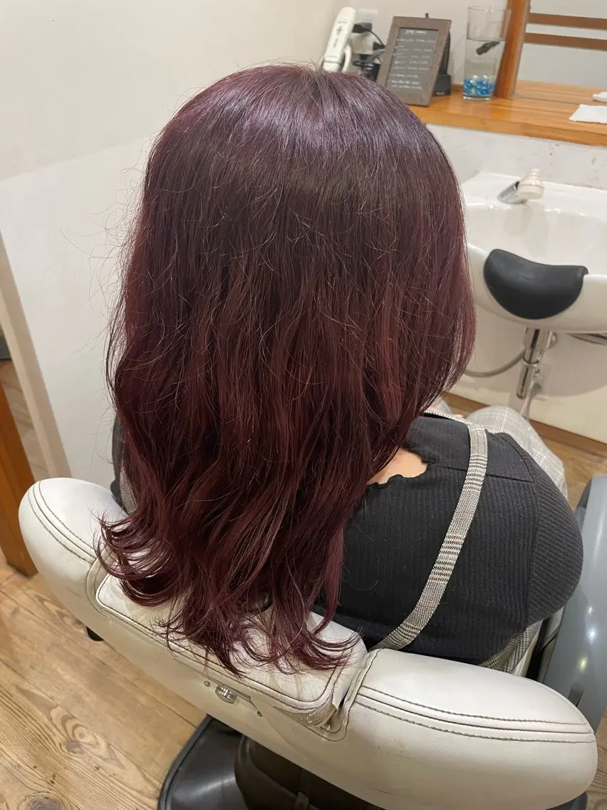 カラー ボルドーカラー ROSSO川口店 キクチのヘアスタイル