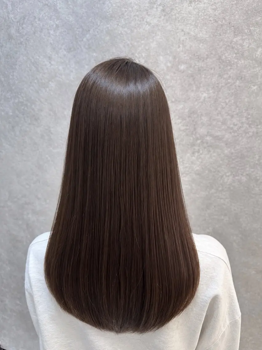 ロング カラー カット ヘアカラー トリートメント 髪質改善縮毛矯正/ 透明感カラー 石崎のヘアスタイル