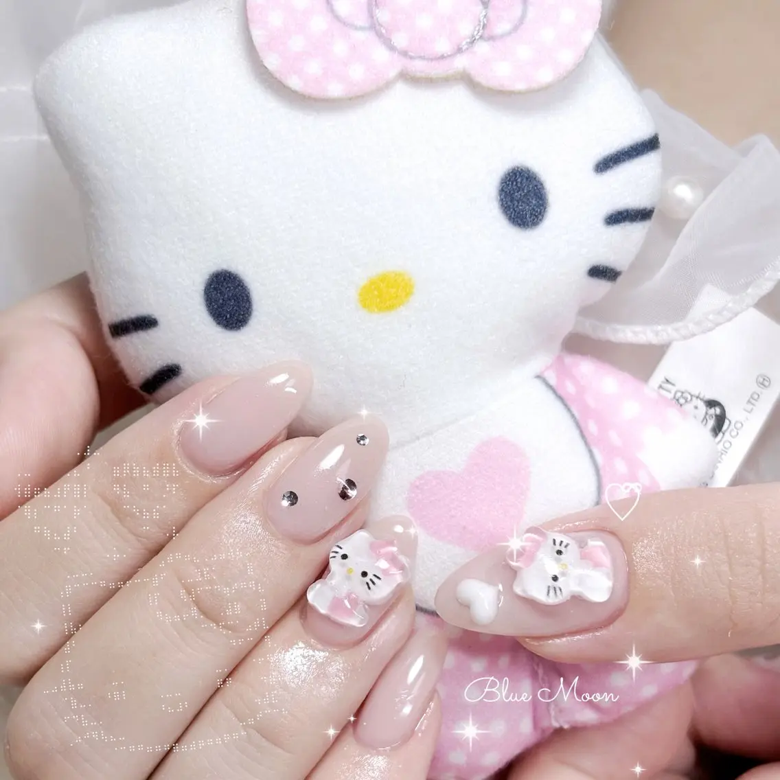 ネイル ハート ハンドネイル フットネイル nail salon Blue Moonのネイルデザイン
