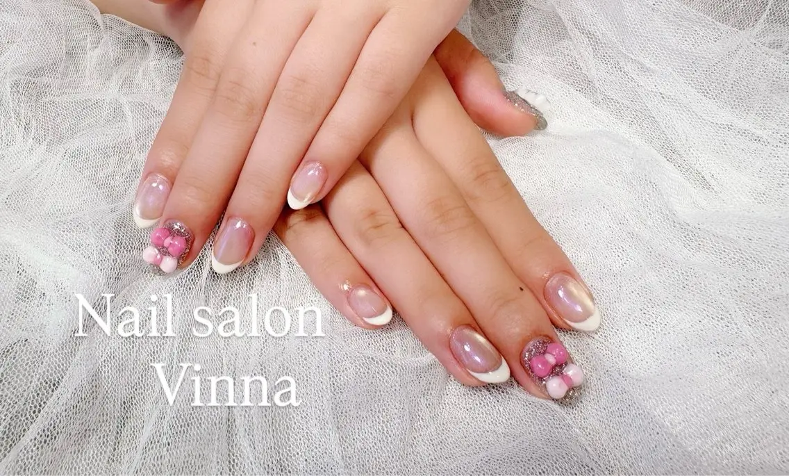 ネイル フレンチネイル 持ち込み Nail salon Vinnaのネイルデザイン