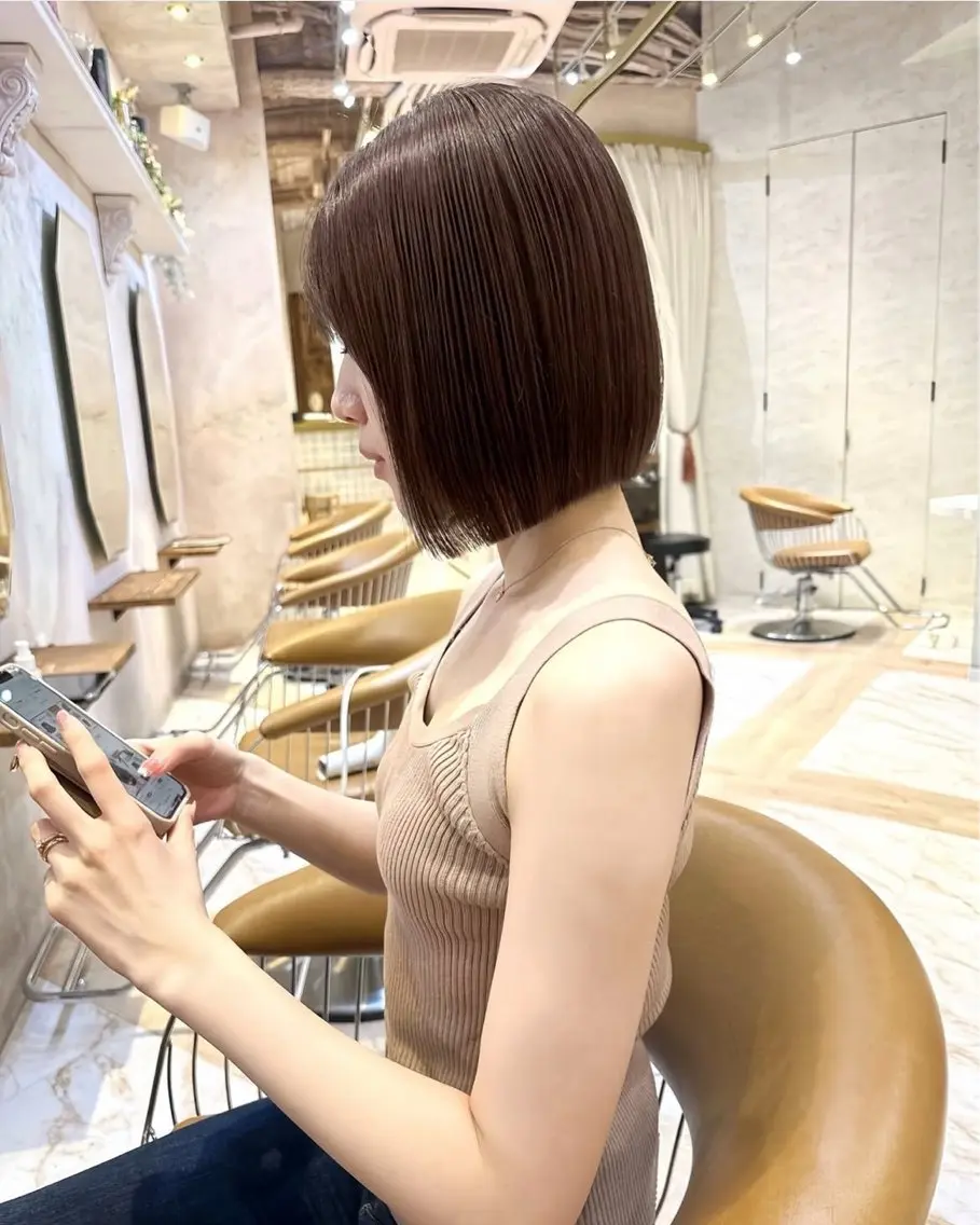 ショート 縮毛矯正/艶カラー 笠原康平のヘアスタイル