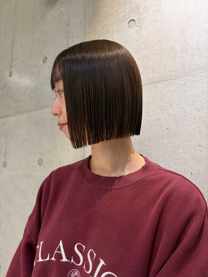ショート カラー ヘアアレンジ カット ヘアカラー トリートメント ボブ艶モテカラー🫧 カリンのヘアスタイル