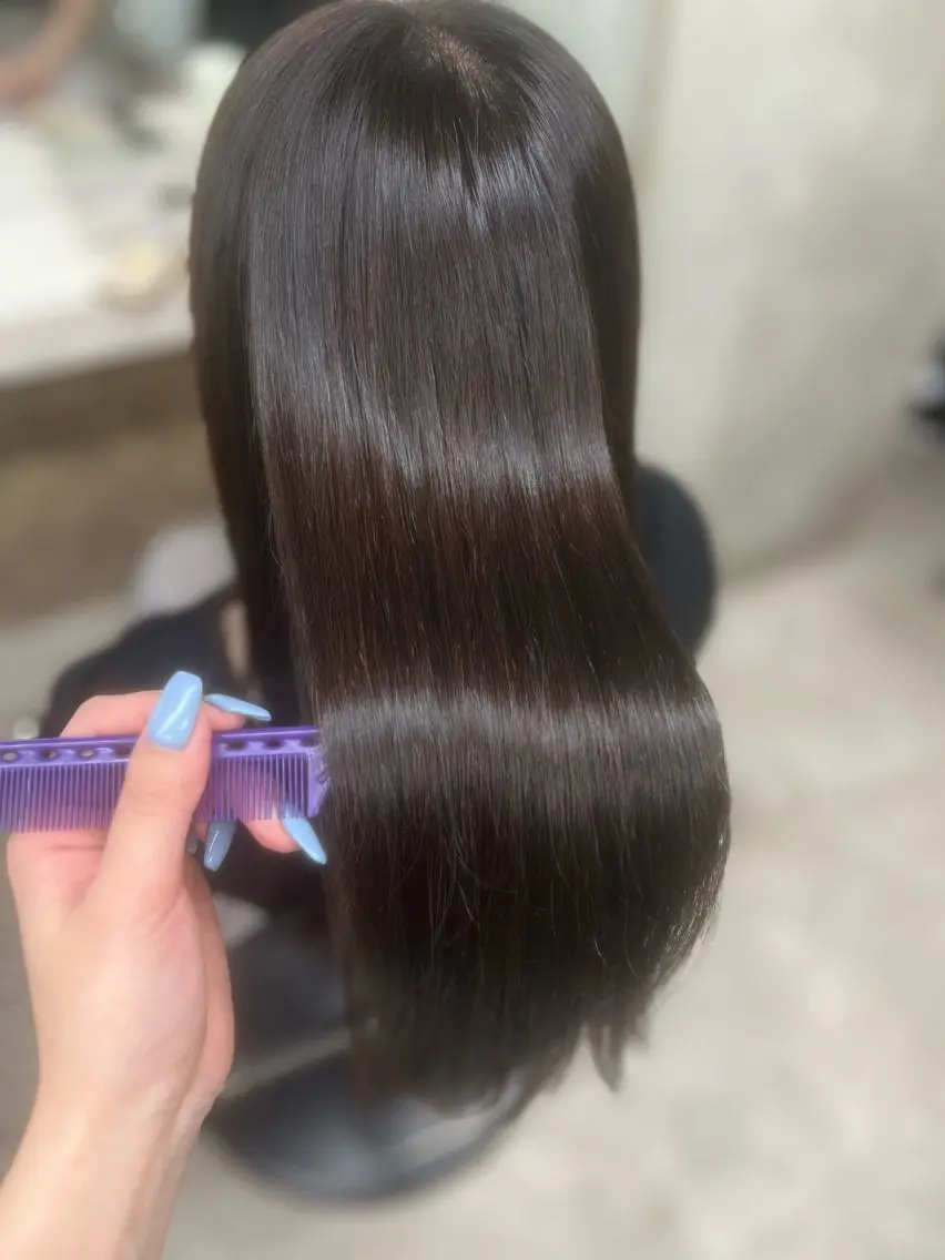ロング 縮毛矯正 トリートメント 多系統似合わせ/ tsuburaのヘアスタイル