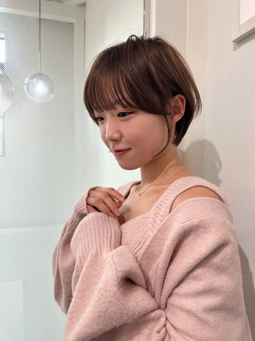 ショート ショートヘア 小顔カット カット ヘアカラー トリートメント ヘッドスパ 縮毛矯正/レイヤー taiga🐯のヘアスタイル