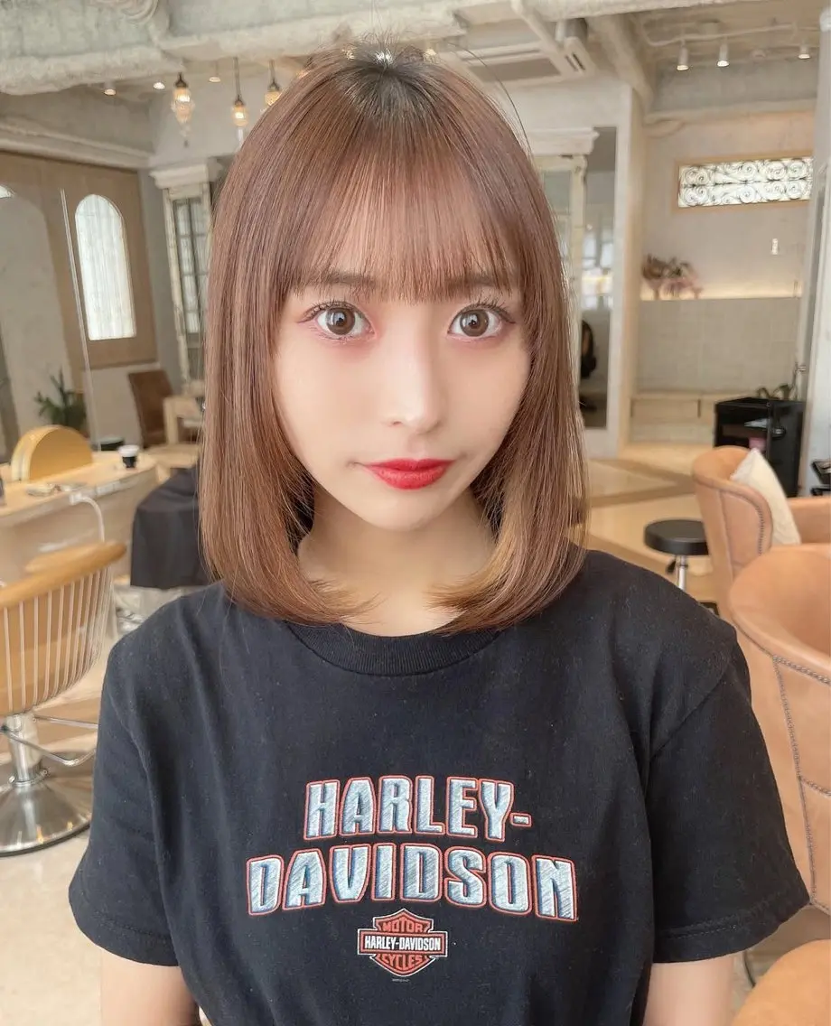ミディアム 透明感✖️暖色 shuheiのヘアスタイル