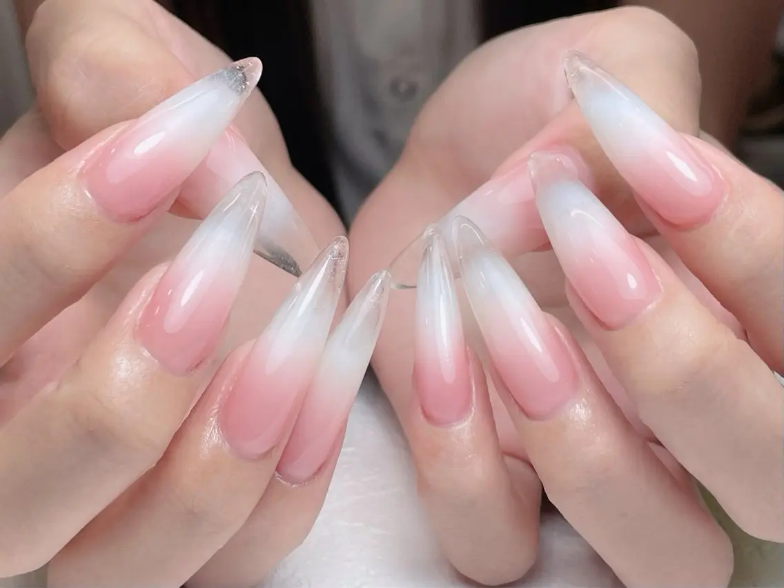 ネイル チークネイル 長さ出し フレンチネイル ジェルネイル 韓国ネイル 中野駅から2分 MEO NAILのネイルデザイン