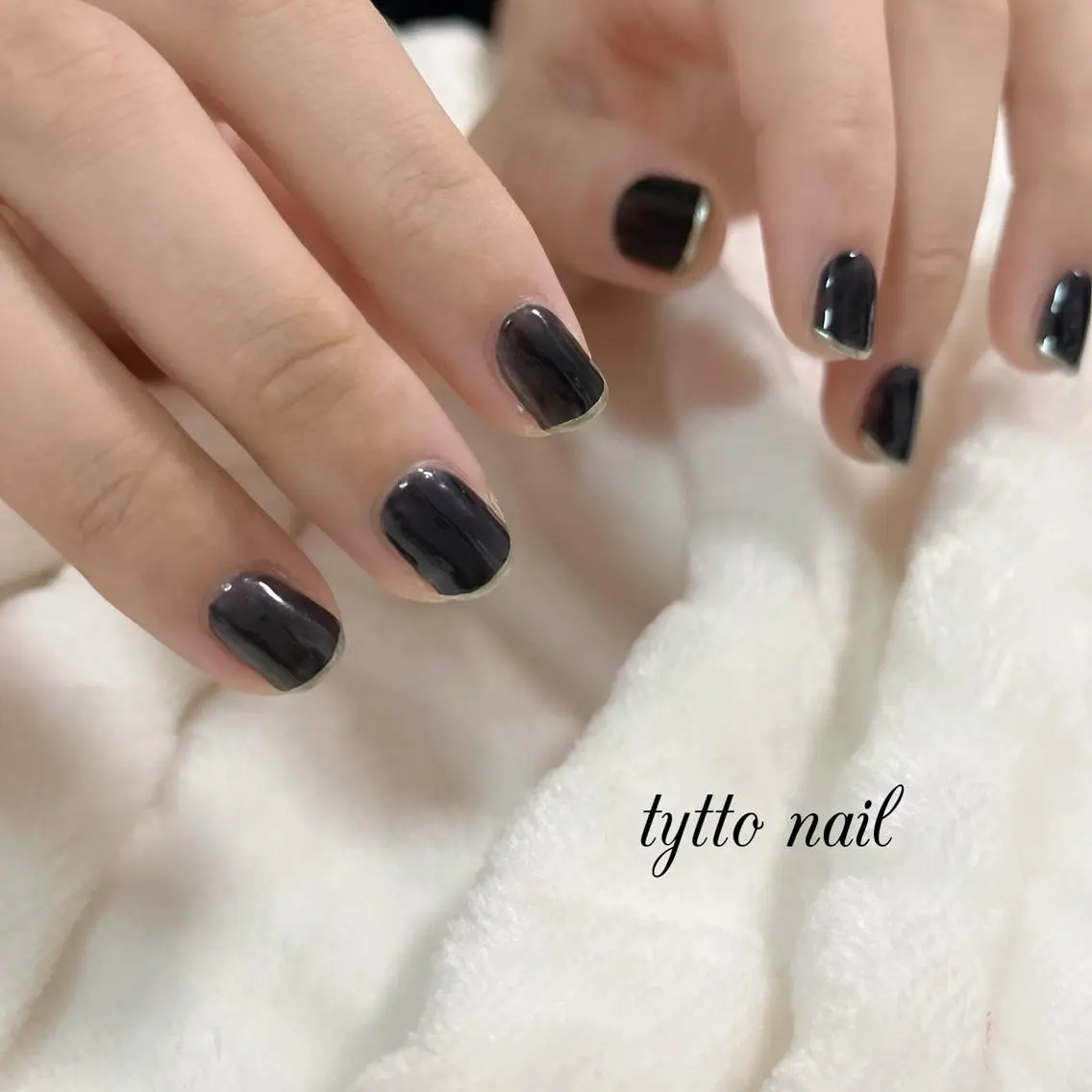 ネイル フレンチネイル 持ち込み ネイビー ニュアンスネイル オフィスネイル ハンドネイル tytto nail ❤︎‪‪eri‪‪のネイルデザイン