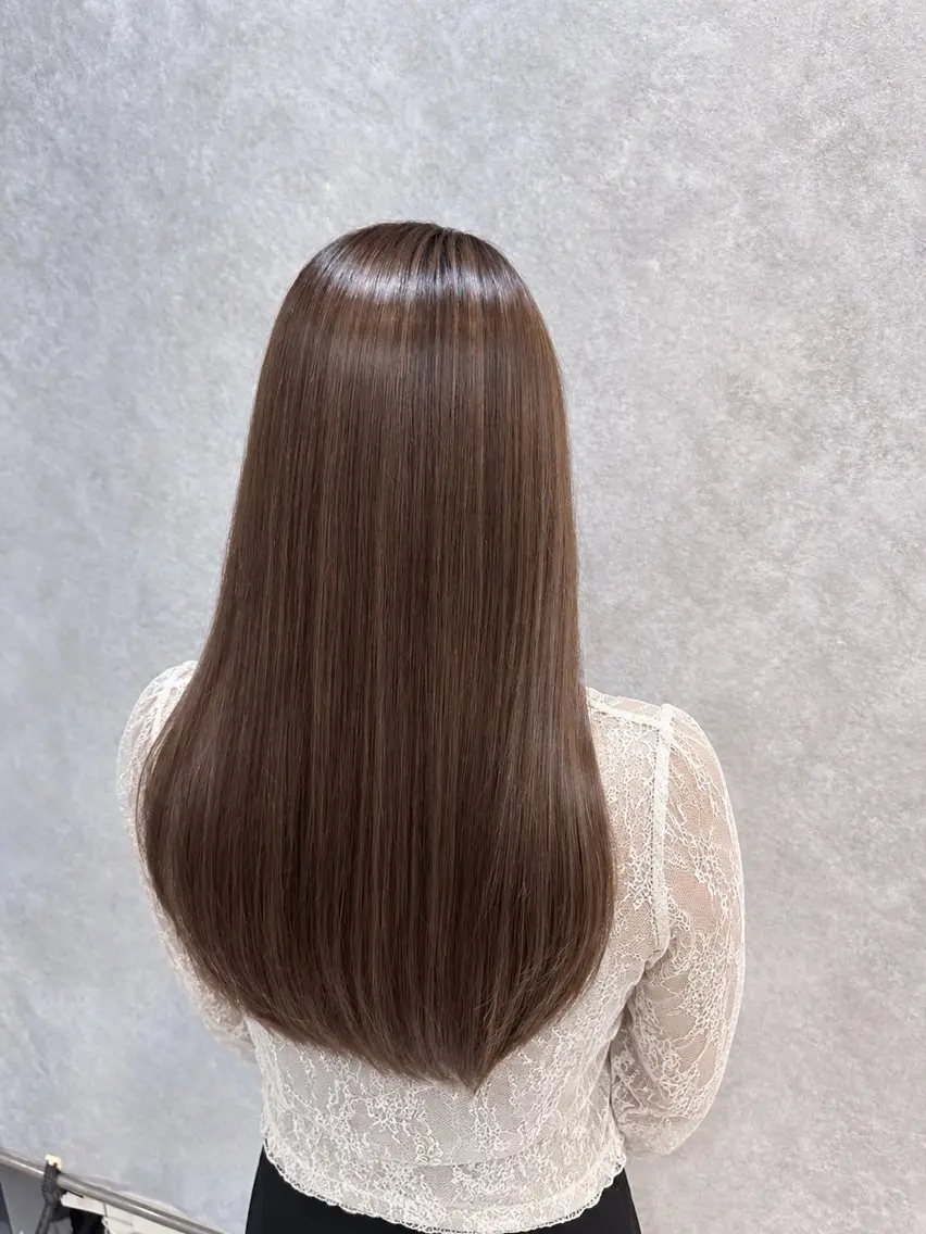 ロング カラー カット ヘアカラー トリートメント 髪質改善縮毛矯正/ 透明感カラー 石崎のヘアスタイル