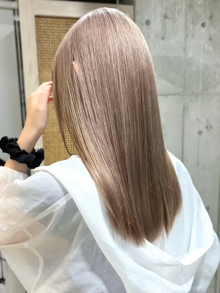 セミロング カット ヘアカラー 原宿ブリーチカラー /三村克彦のヘアスタイル