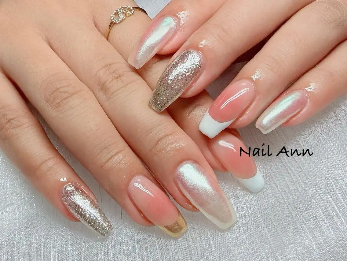 ネイル アートネイル チークネイル 長さ出し フラッシュネイル フットネイル ハンドネイル Nail Ann【西川口店】のネイルデザイン