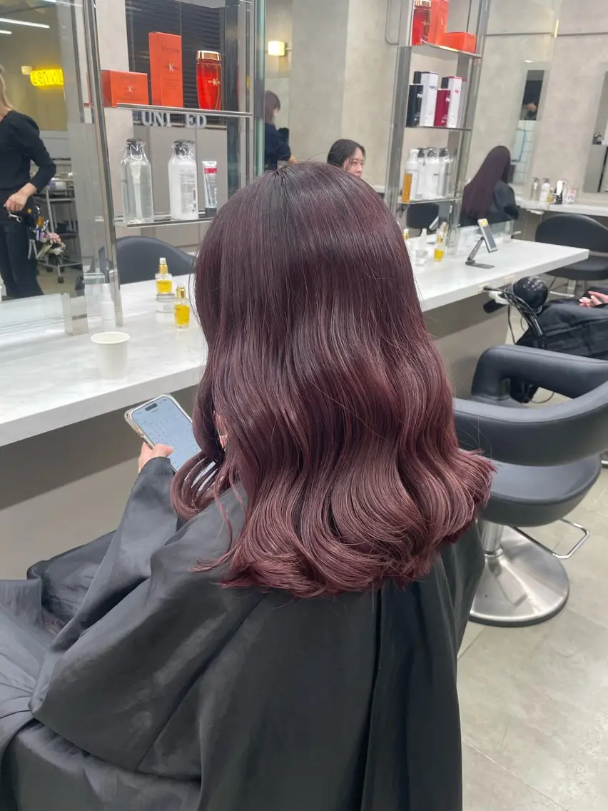 セミロング カラー ヘアアレンジ ヘアカラー トリートメント ヘアセット 💗横浜美容室 💗HARUNAのヘアスタイル