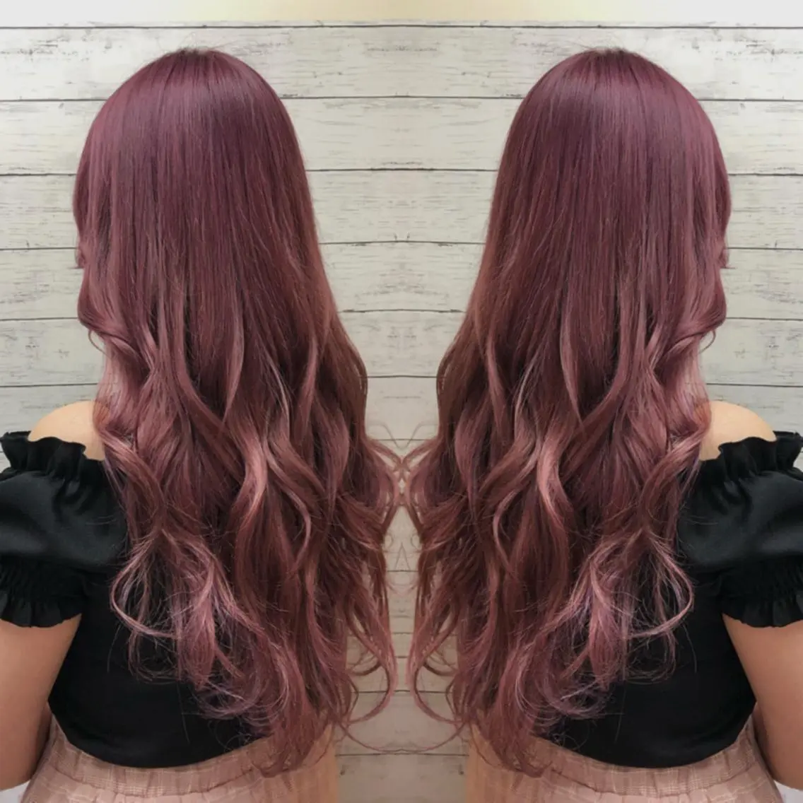 ロング カラー ラベンダーカラー ラベンダーピンク ピンクカラー ヘアカラー ヘアセット 韓国ヘア🤍髪質改善 🇰🇷AKANEのヘアスタイル