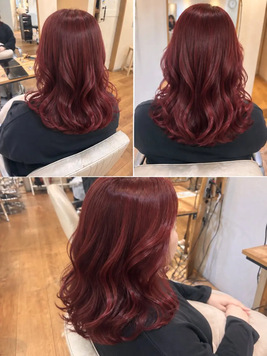 ミディアム カラー ブリーチ ブリーチなしカラー ヘアカラー トリートメント newi ＋uta＊ りさのヘアスタイル