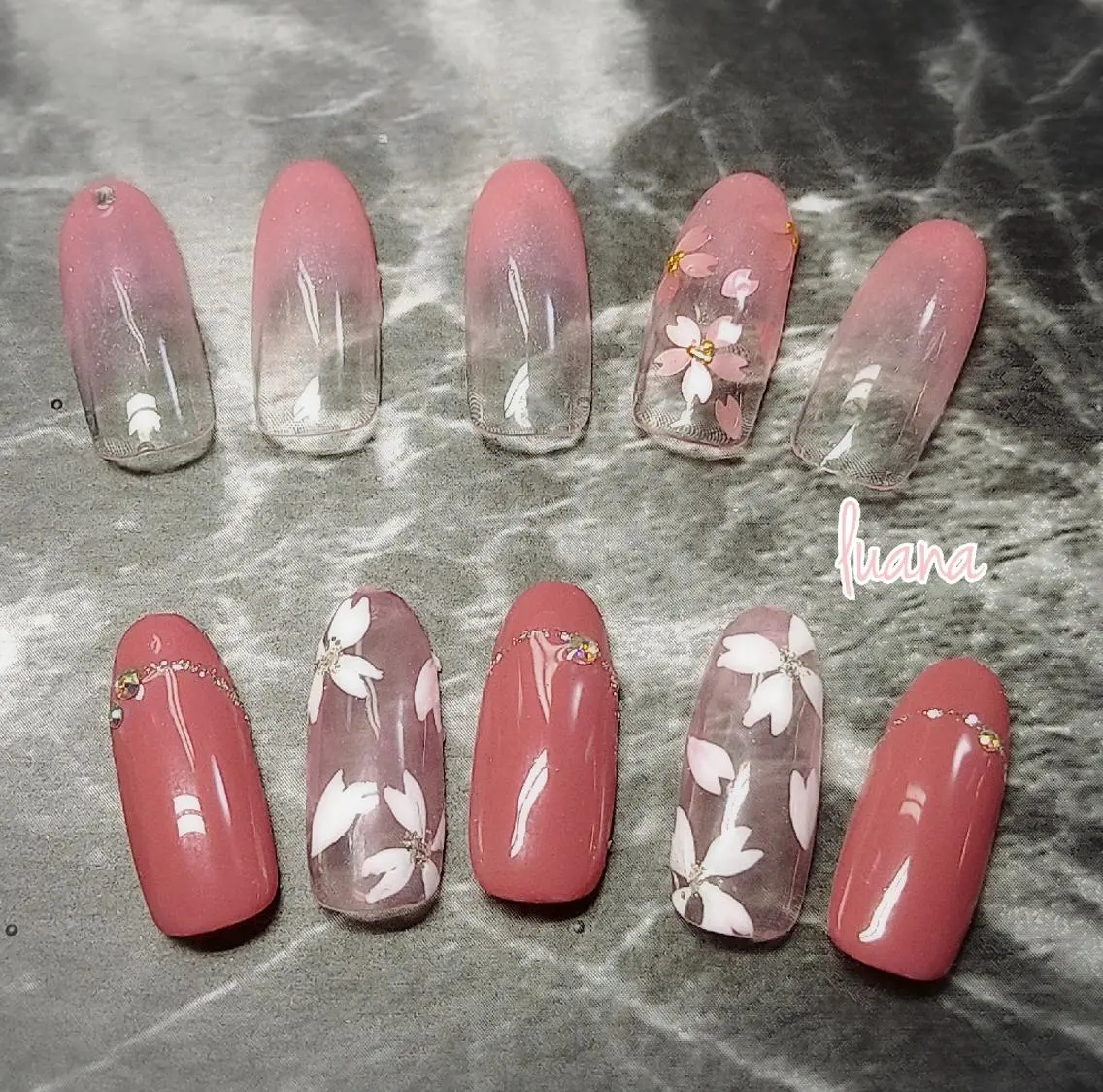 ネイル 桜ネイル LUANA TAKAHASHIのネイルデザイン