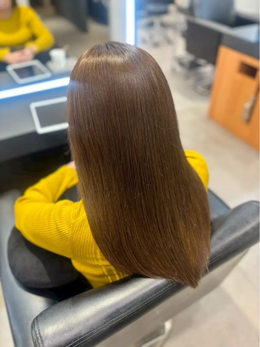 ロング トリートメント 安永識央里/大曽根/ カラーモデルのヘアスタイル