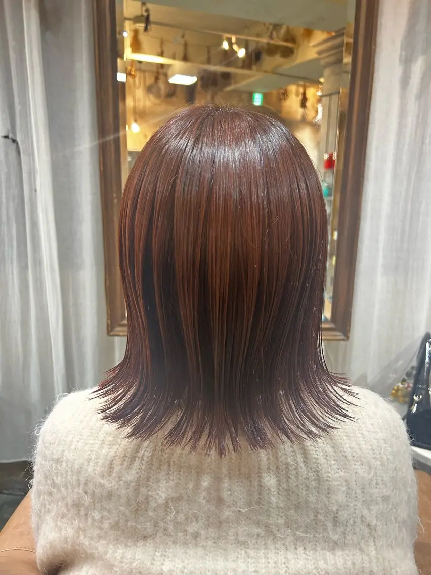 ミディアム 濵﨑 理奈のヘアスタイル