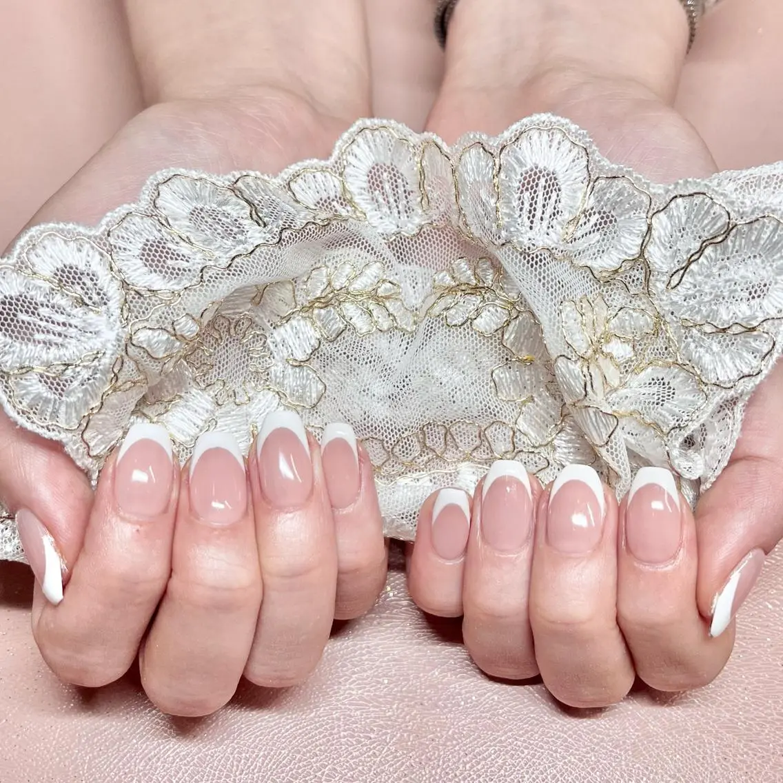 ネイル アートネイル フレンチネイル ピンク Vogustys Nail 山田のネイルデザイン