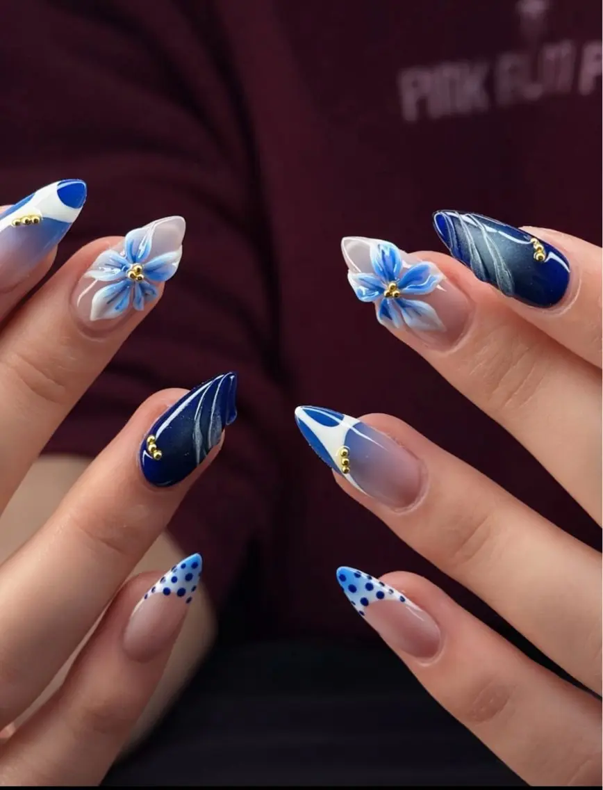 ネイル クリアネイル ドット フラッシュネイル フレンチネイル マグネットネイル ハンドネイル ハンドケア Aria Nail Beautyのネイルデザイン