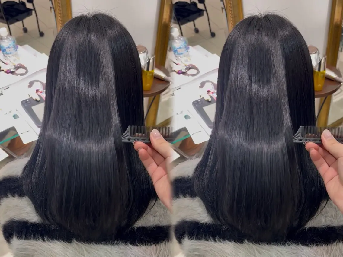 セミロング 縮毛矯正 縮毛矯正 巻ける🫧縮毛矯正 💞はな🎀のヘアスタイル