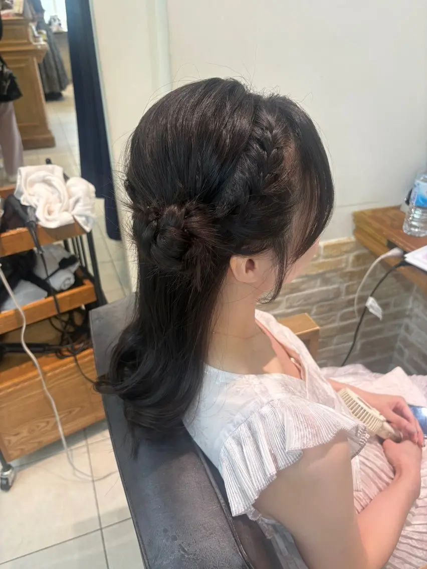 セミロング ヘアセット もえ🦋🫧カラー/ 縮毛/ヘアアレのその他イメージ