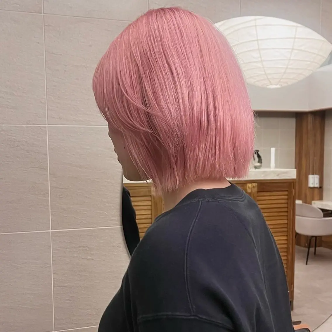 ミディアム カラー ブリーチ ボブ ヘアカラー ブリーチカラー🌟/ ちさとのヘアスタイル