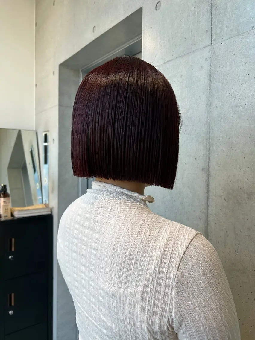 ショート カラー ヘアアレンジ カット ヘアカラー トリートメント ボブ艶モテカラー🫧 カリンのヘアスタイル