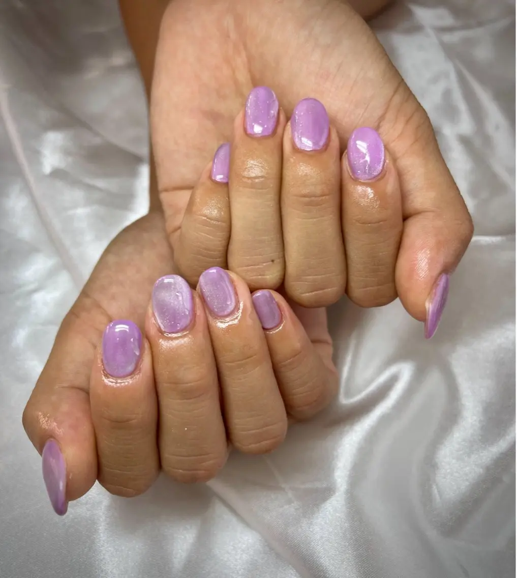 ネイル パープル ハンドネイル CREA nailsalonのネイルデザイン