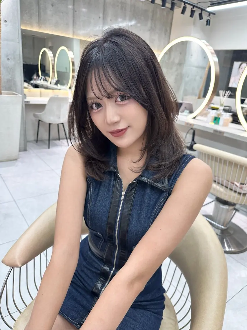 ミディアム カット ヘアカラー トリートメント 《髪質改善✖️オリー ブ🧸》小嶋拓也のヘアスタイル
