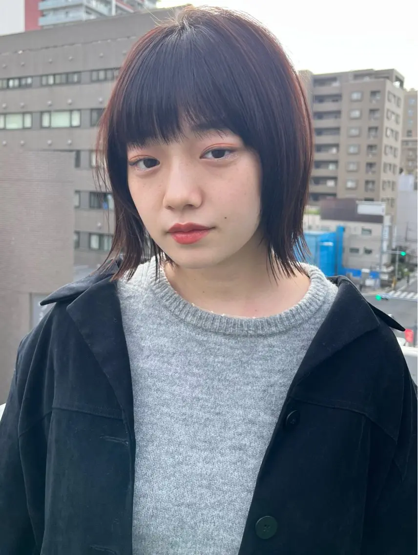 前髪カットの写真