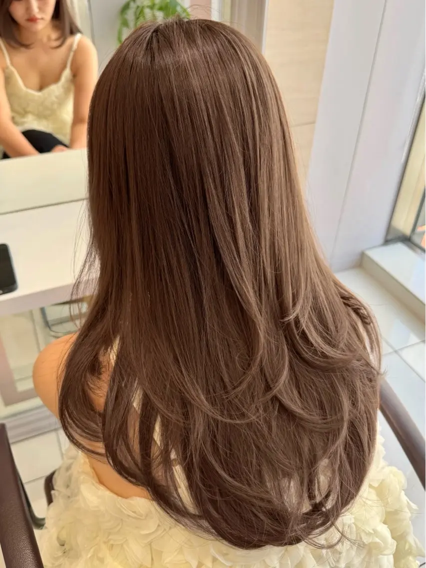 ロング 縮毛矯正 トリートメント 🌸🫧艶髪髪質改善 ストレート🫧🌸のヘアスタイル