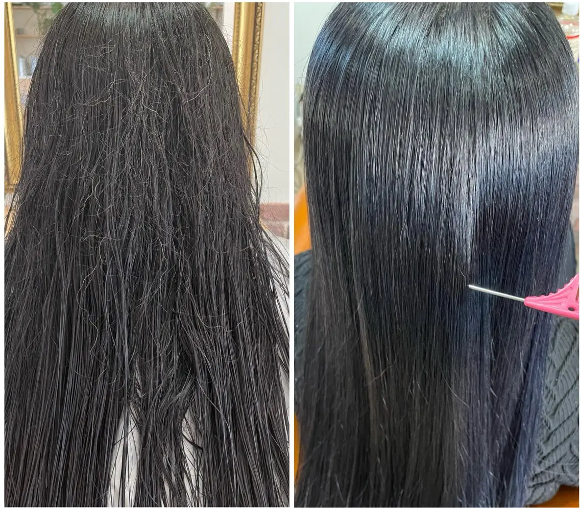 ロング 縮毛矯正 藤井 一秀のヘアスタイル